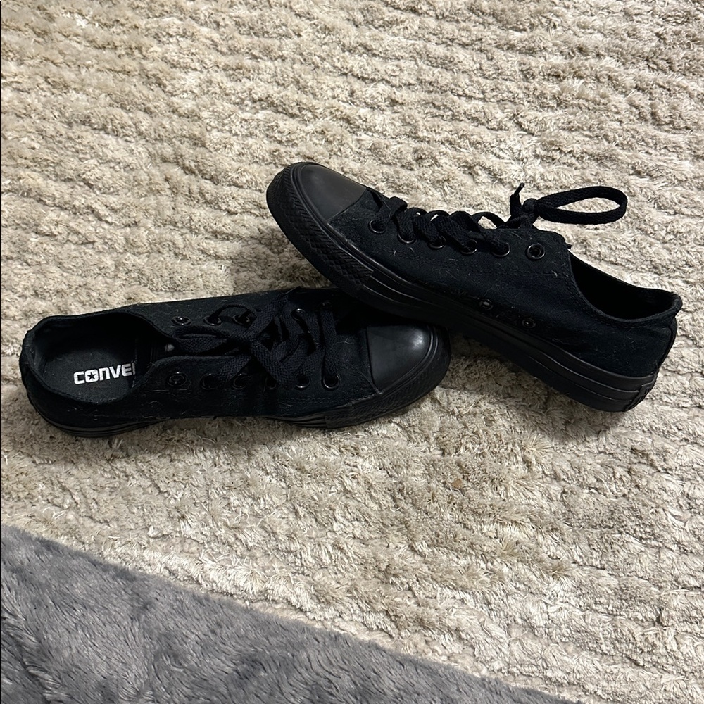 Converse All Black Canvas Sneakers